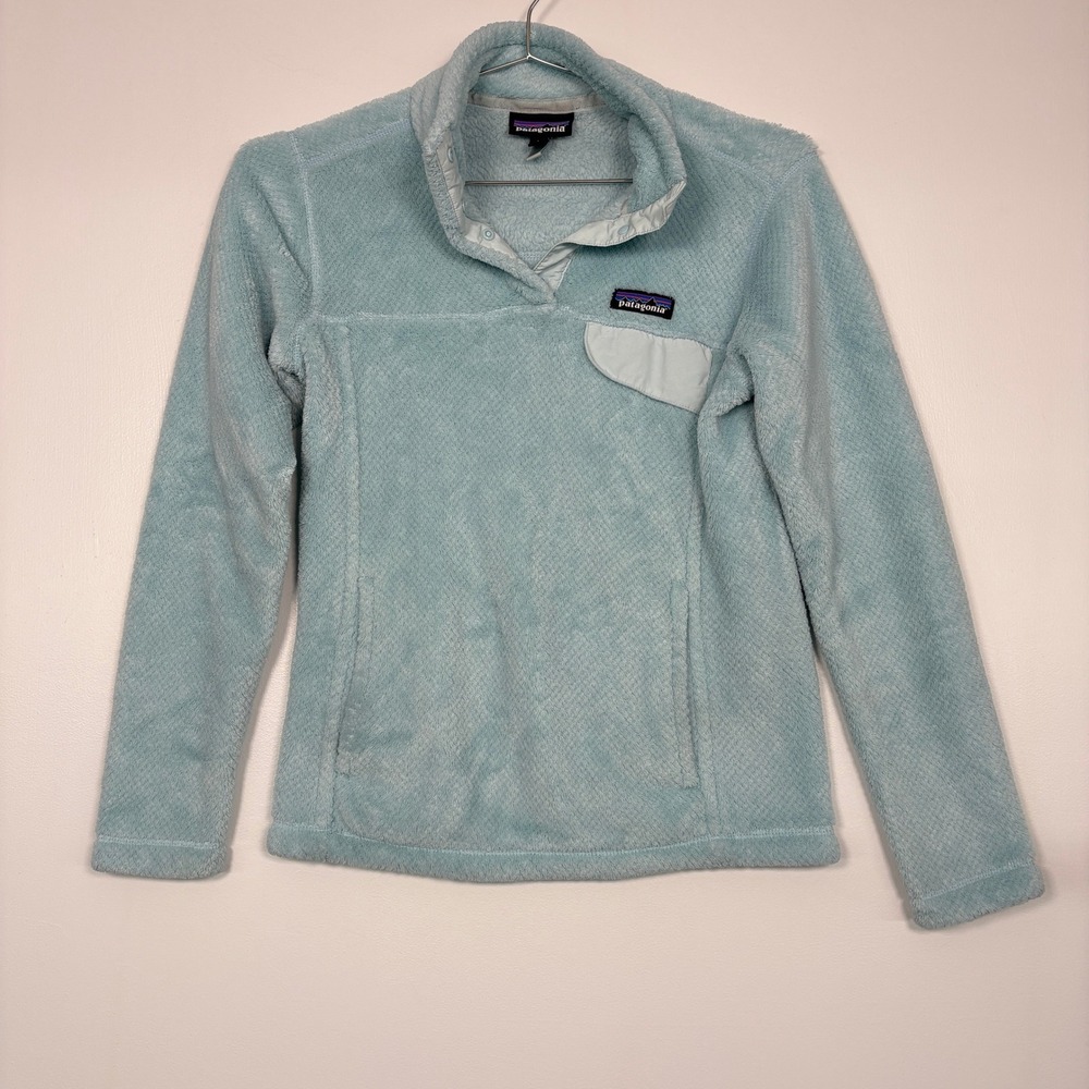 Patagonia Womens Fleece Pullover XS Blue Re-Tool Snap-T Polartec Thermal Pro‎